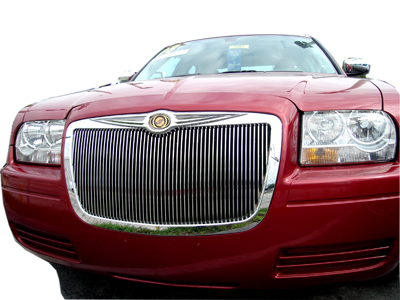 thumbnail image 2 of Chrome & Silver Grille For 2005-2010 Chrysler 300 - Micro Rim - Ships Today! 2 of 6
