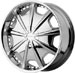 KMC KM601 Full Clip in Chrome finish