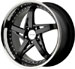 KMC KM187 GTX in Black with Polished Stainless Lip finish