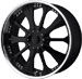KMC KM658 Strike in Black with Polished Stainless Lip finish