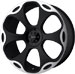 KMC KM660 Zero in Matte Black Machined finish