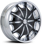 Starr Dynasty  Wheels Chrome/Black Inserts