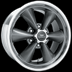 Torq-Thrust ST wheel (Style 104), 1-piece magnesium gray center, machined lip, clear coated wheel