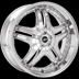 Burn (Chrome) wheel (Style 637), 1-piece chrome plated alloy wheel