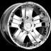 Wolverine (Chrome) wheel (Style 645), 1-piece alloy, chrome plated wheel